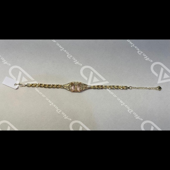 Crystal Butterfly Bracelet (gold plated) - Picture 2 of 3